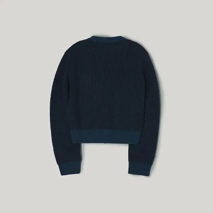 [BUNJANG] PVIL Navy Knit Cardigan / 프리베일 PVIL 네이비 니트 가디건 FREE