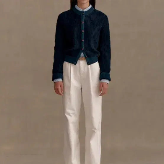 [BUNJANG] PVIL Navy Knit Cardigan / 프리베일 PVIL 네이비 니트 가디건 FREE