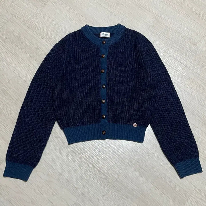 [BUNJANG] PVIL Navy Knit Cardigan / 프리베일 PVIL 네이비 니트 가디건 FREE