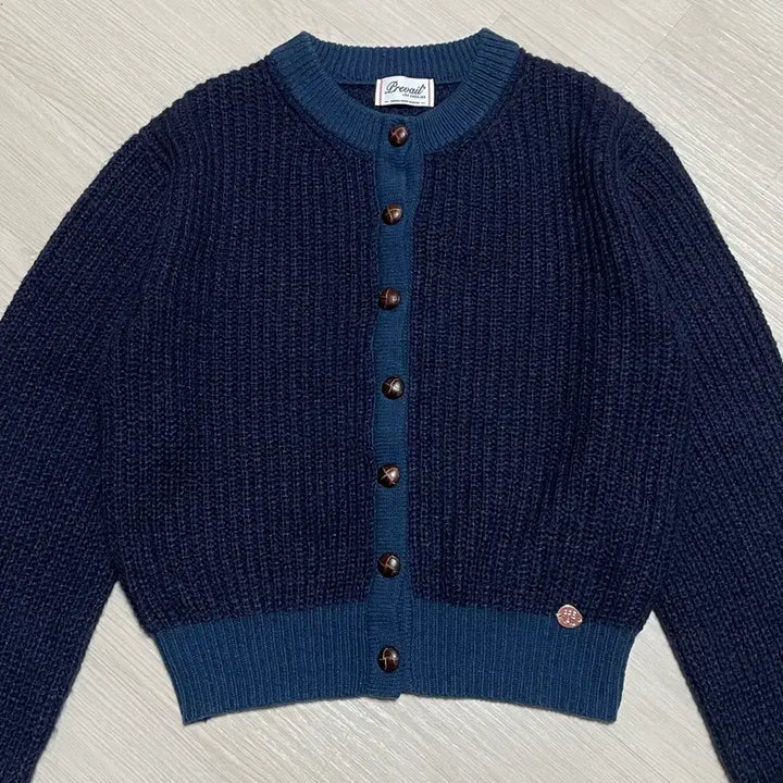 [BUNJANG] PVIL Navy Knit Cardigan / 프리베일 PVIL 네이비 니트 가디건 FREE