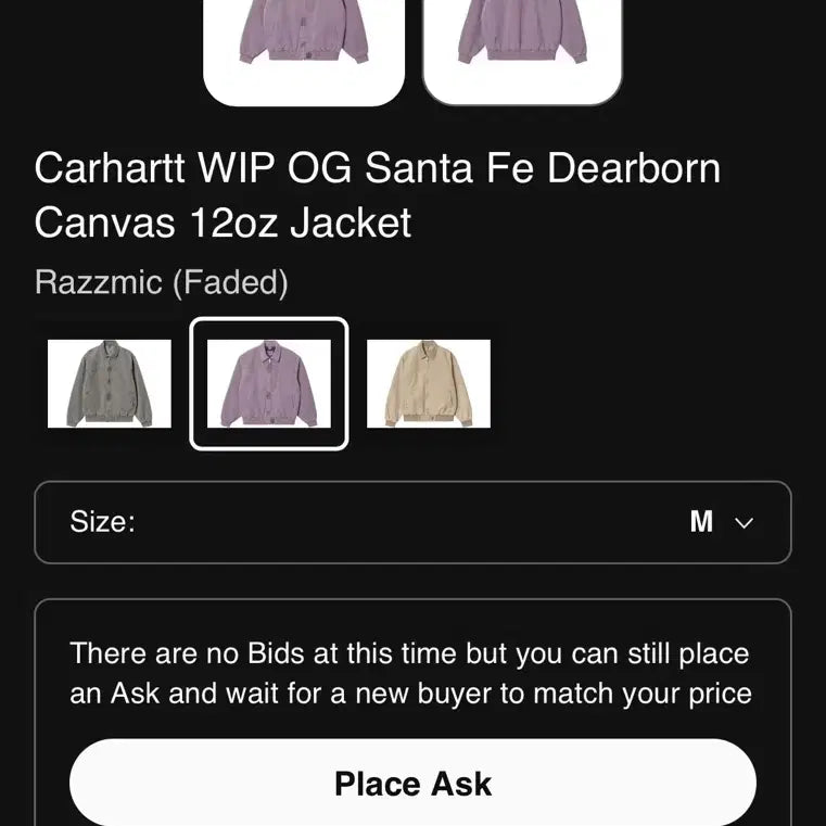 [BUNJANG] Carhartt Santa Fe Razmic Jacket / 칼하트 산타페 라즈믹 m 사이즈 택달린 신품
