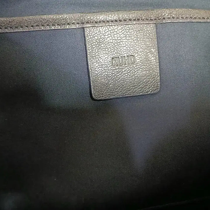 [BUNJANG] KUHO Black Leather Nylon Crossbody Bag / KUHO 구호 블랙 가죽 나일론 크로스백