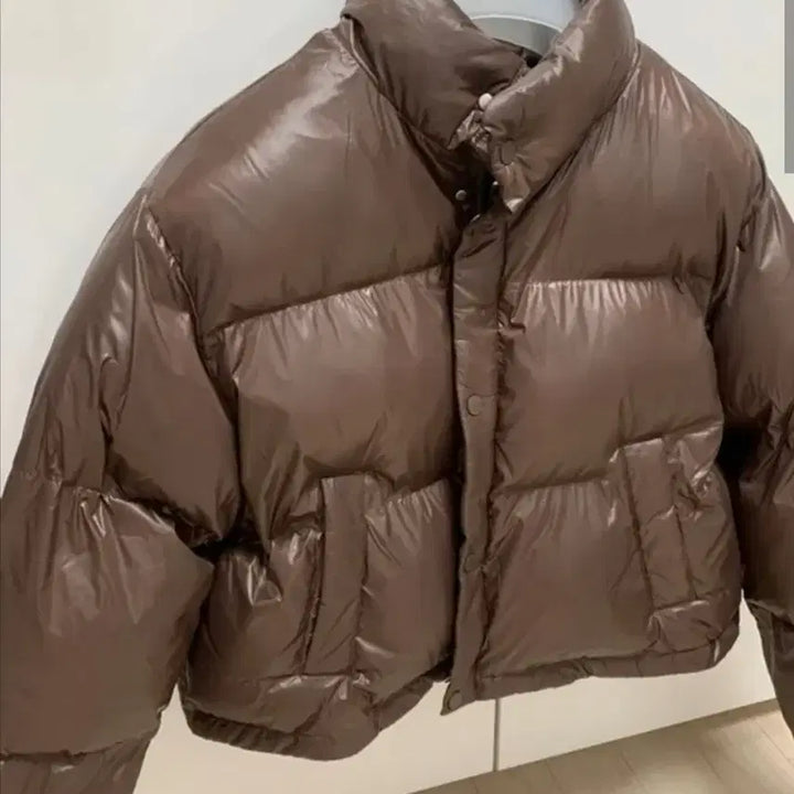 [BUNJANG] Code:Graphy Glossy Short Padded Jacket / 코드그라피 글로시 숏패딩S