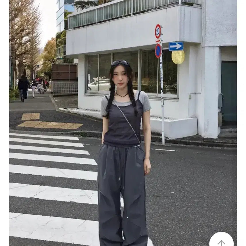 [BUNJANG] Heina Na Silver Rivet Pintuck Wide Pants / 헤이나나 실버리벳 핀턱 바스락 와이드