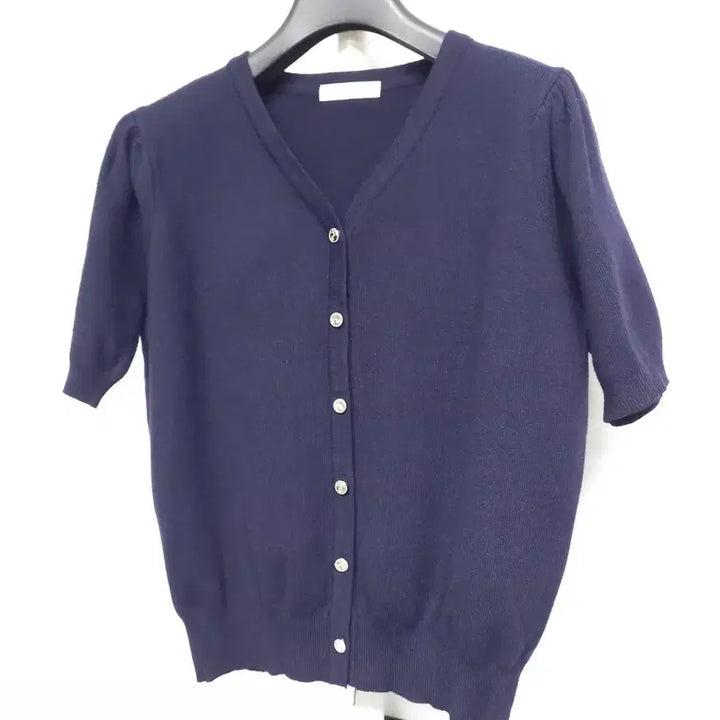 [BUNJANG] The Izzat Spring/Autumn Knit Short Cardigan Navy Size 55 / 새 더 아이잗 춘추 니트 숏 가디건 55