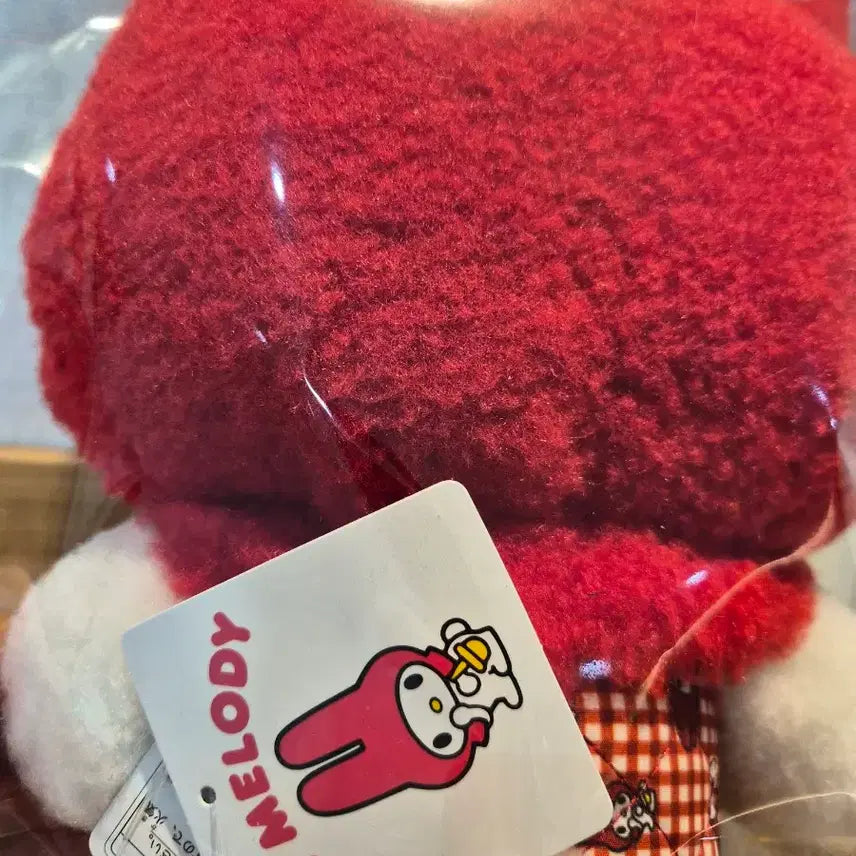 [BUNJANG] Red Check Marron Cream Plush Doll / (무배)레드체크 마멜 누이