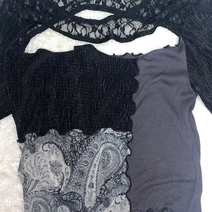 [BUNJANG] Lace Bolero Crop Top / 급처 / 배디 badee 레이스 볼레로 크롭 탑