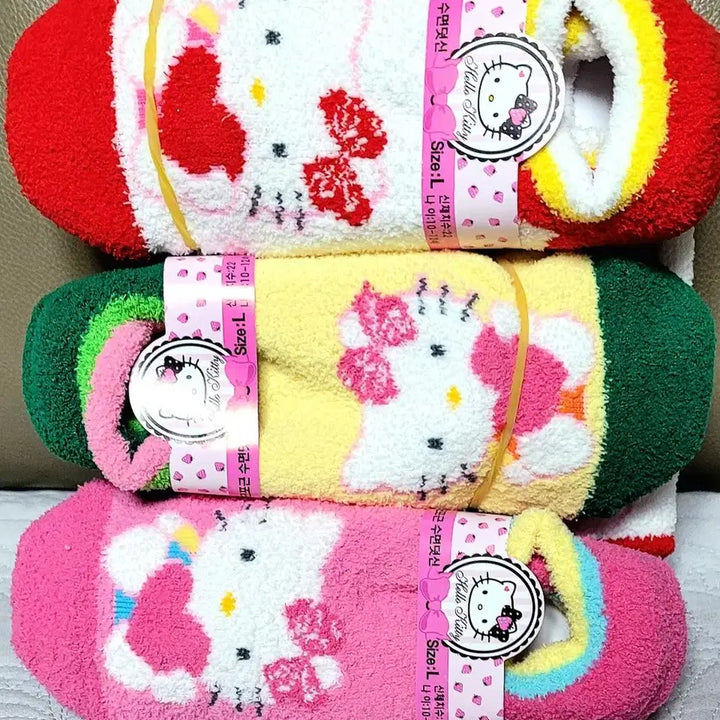 [BUNJANG] Hello Kitty Sleep Socks (10-12 years old) / 헬로키티 수면양말 L (10-12세)