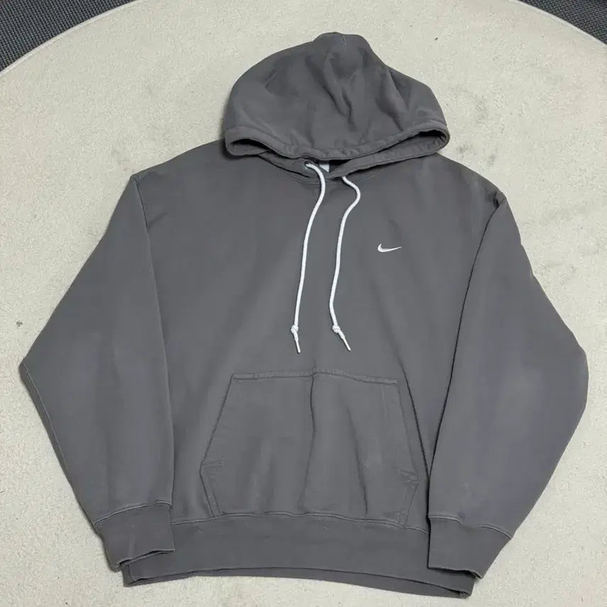 [BUNJANG] Nike Swoosh Hoodie Charcoal Gray XL / 나이키 스우시 후드티 차콜 그레이 XL