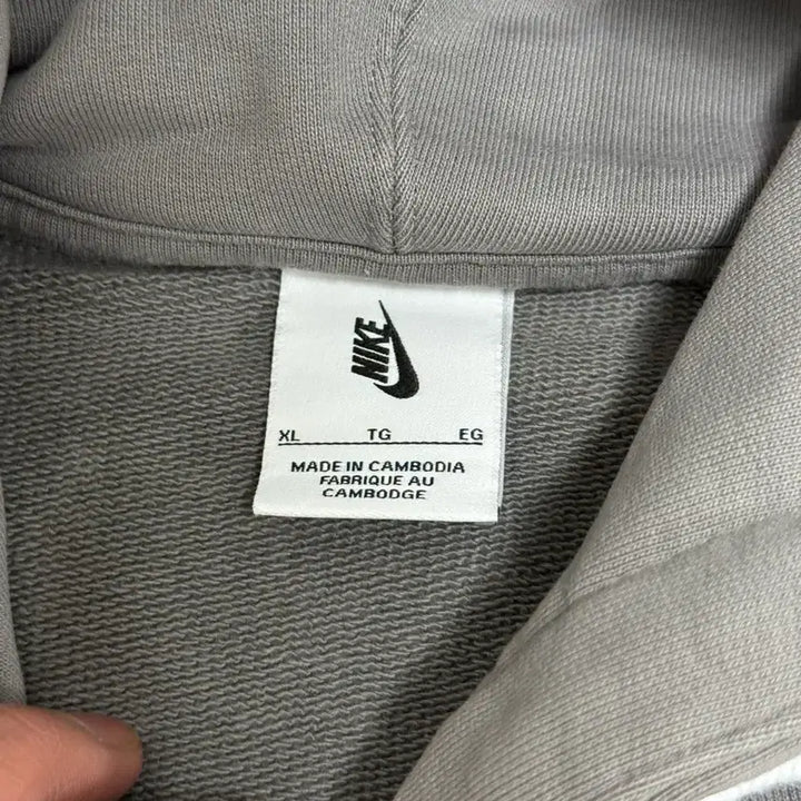[BUNJANG] Nike Swoosh Hoodie Charcoal Gray XL / 나이키 스우시 후드티 차콜 그레이 XL