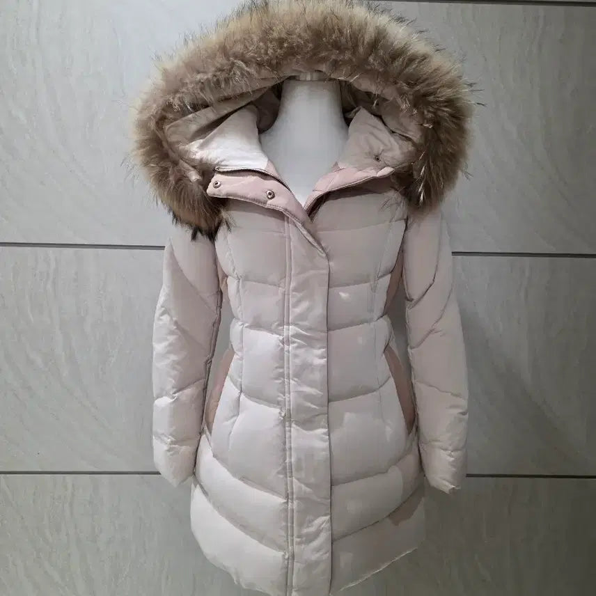 [BUNJANG] Plastic Island Duck Down Padded Jacket / 컬러 너무 예쁜 라쿤퍼 오리털 패딩 55~66 플라스틱아일랜드