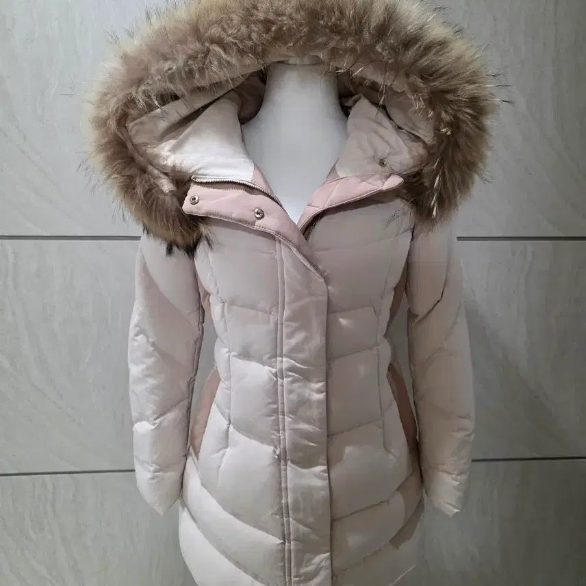 [BUNJANG] Plastic Island Duck Down Padded Jacket / 컬러 너무 예쁜 라쿤퍼 오리털 패딩 55~66 플라스틱아일랜드