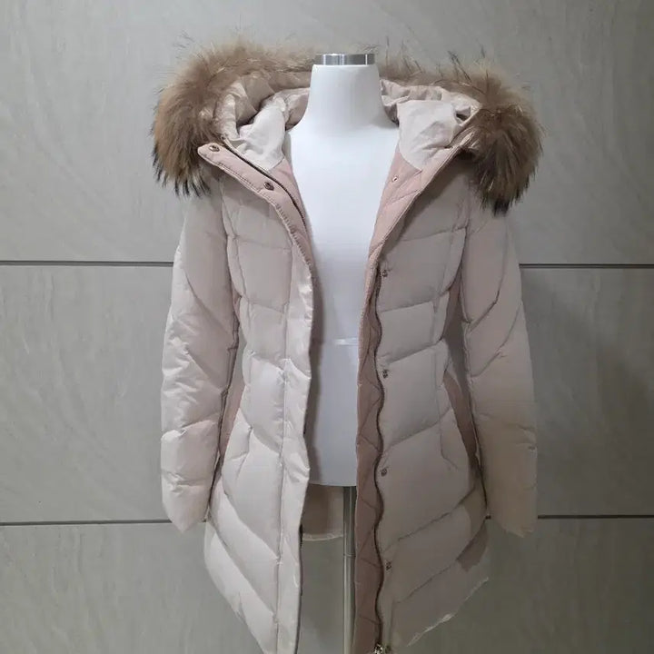 [BUNJANG] Plastic Island Duck Down Padded Jacket / 컬러 너무 예쁜 라쿤퍼 오리털 패딩 55~66 플라스틱아일랜드