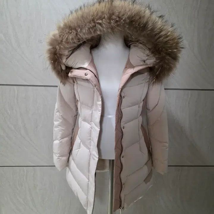 [BUNJANG] Plastic Island Duck Down Padded Jacket / 컬러 너무 예쁜 라쿤퍼 오리털 패딩 55~66 플라스틱아일랜드