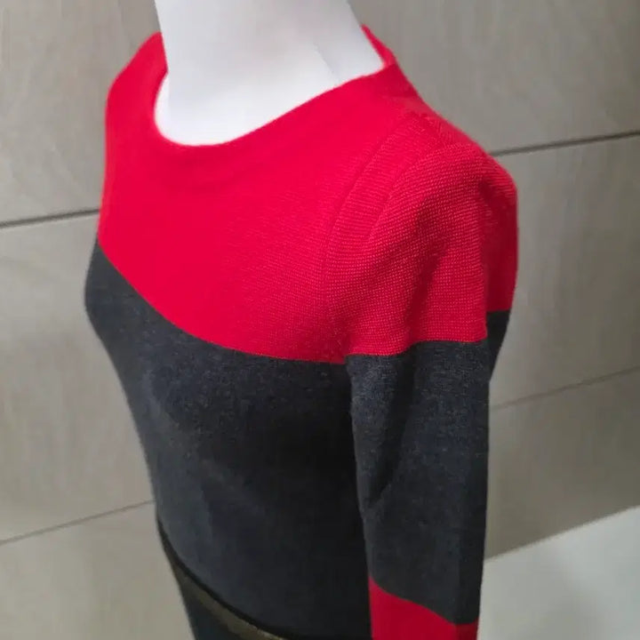 [BUNJANG] Mise-en-scene Knit Dress / 미샤 배색 니트 원피스 / 44~55반 추천