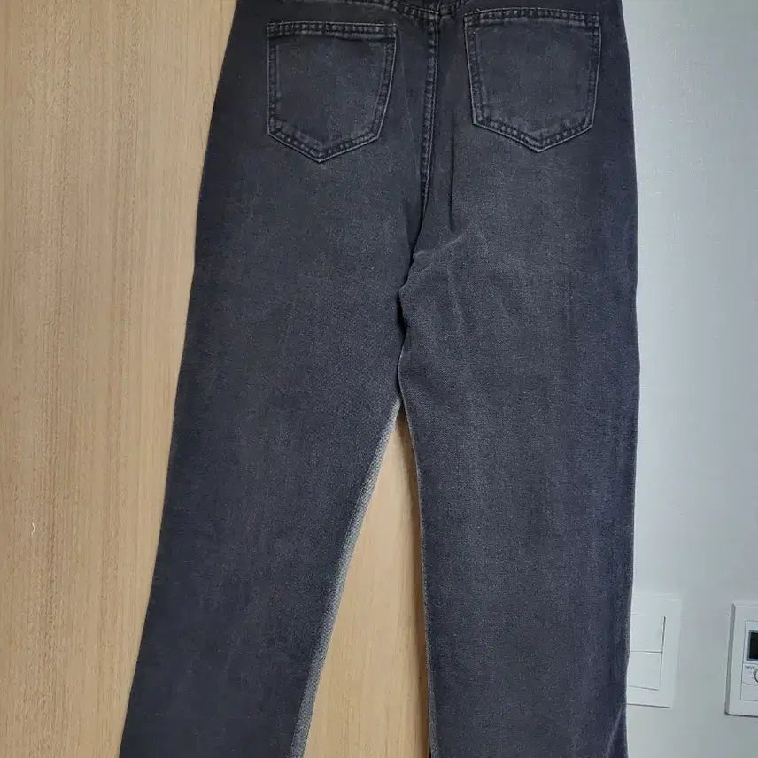 [BUNJANG] Black Denim Pants / 옆라인 포인트 흑청데님/새상품