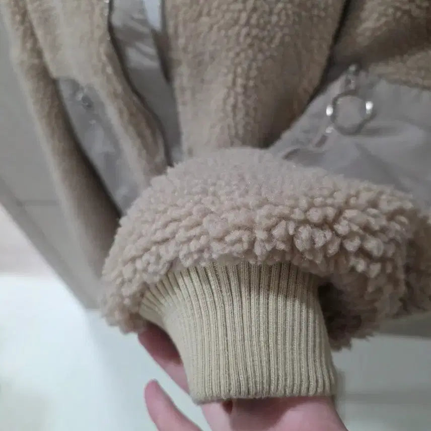 [BUNJANG] Oversized Fleece Jacket / 베이지 뽀글이 오버핏 양털점퍼 / 55~77