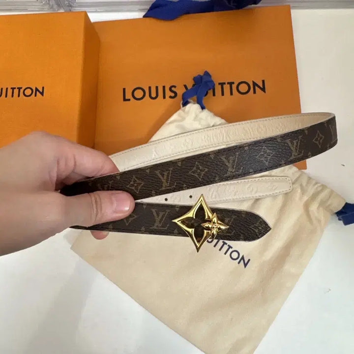 [BUNJANG] Louis Vuitton Flowergram Reversible Belt 20mm 80 / 루이비통 플라워그램 리버서블 벨트 20mm 80