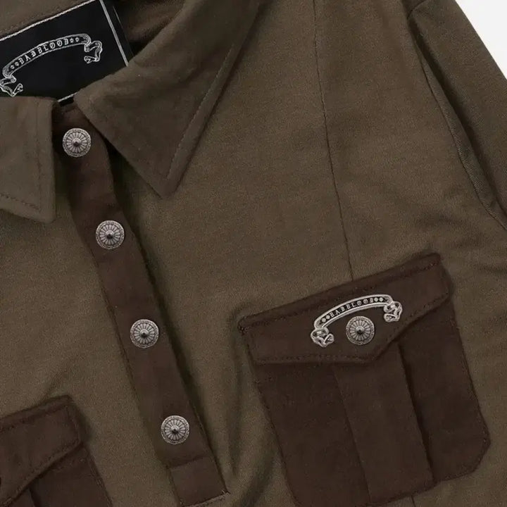 [BUNJANG] Bad Blood Vintage Jersey Polo Shirt / 배드블러드 빈티지 져지 폴로 셔츠