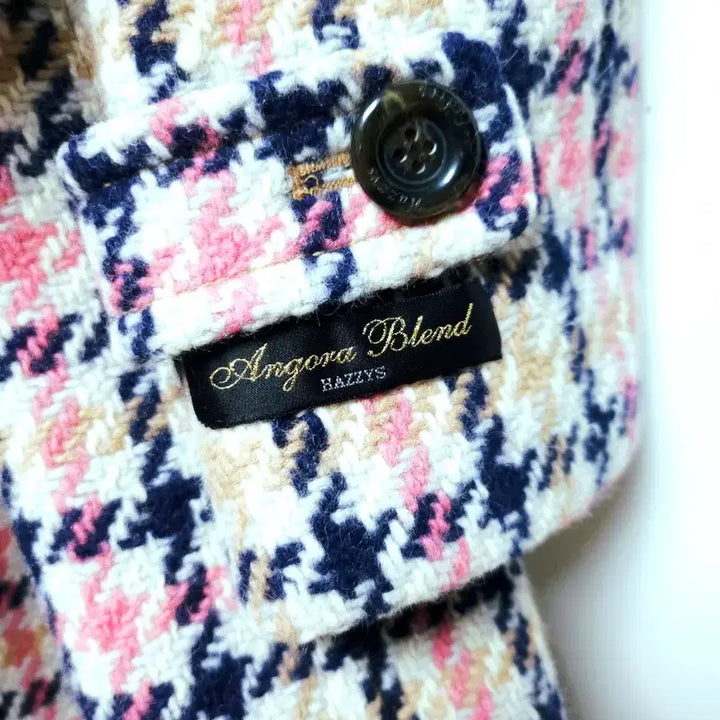 [BUNJANG] Hazzys Angora Check Coat / 헤지스 앙고라 체크 울100% 앙고라코트+벨트포함