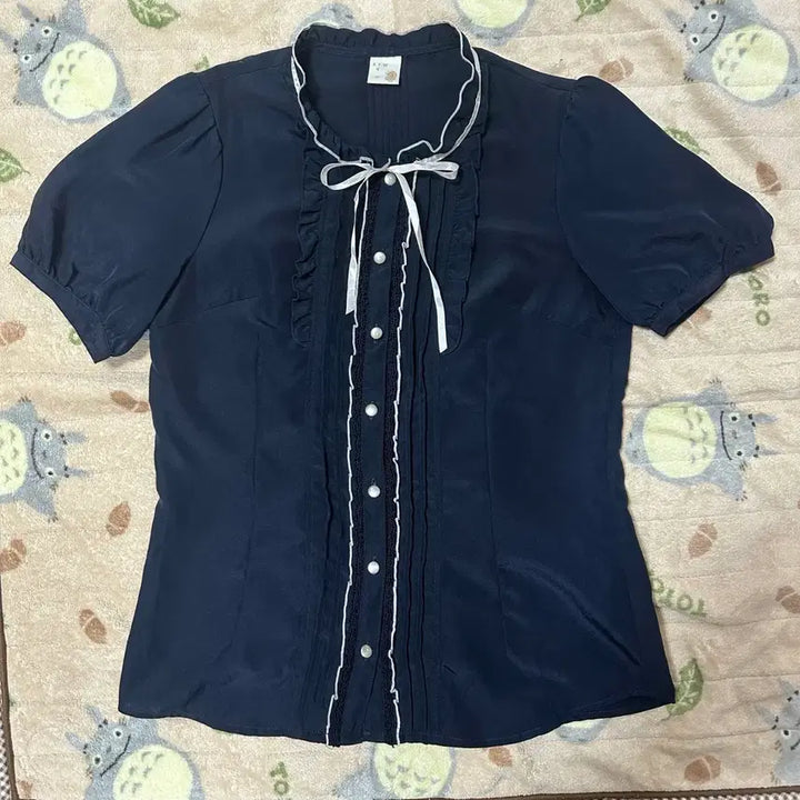 [BUNJANG] arrow Vintage Ruffle Blouse / arrow 빈티지 로걀 핀턱 레이스 리본 블라우스