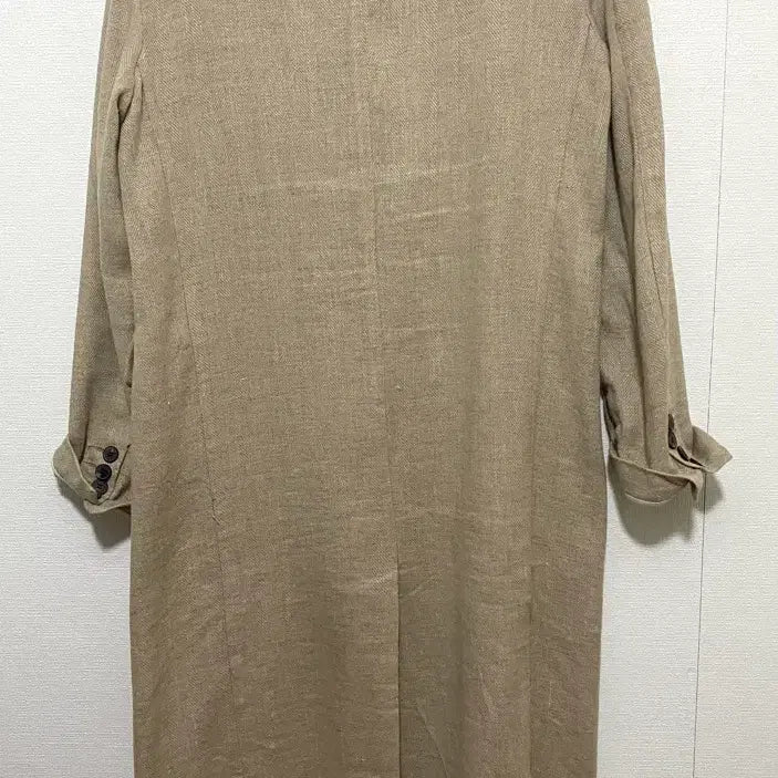 [BUNJANG] Monochrome Linen Long Jacket / 모노크롬 린넨 롱 자켓