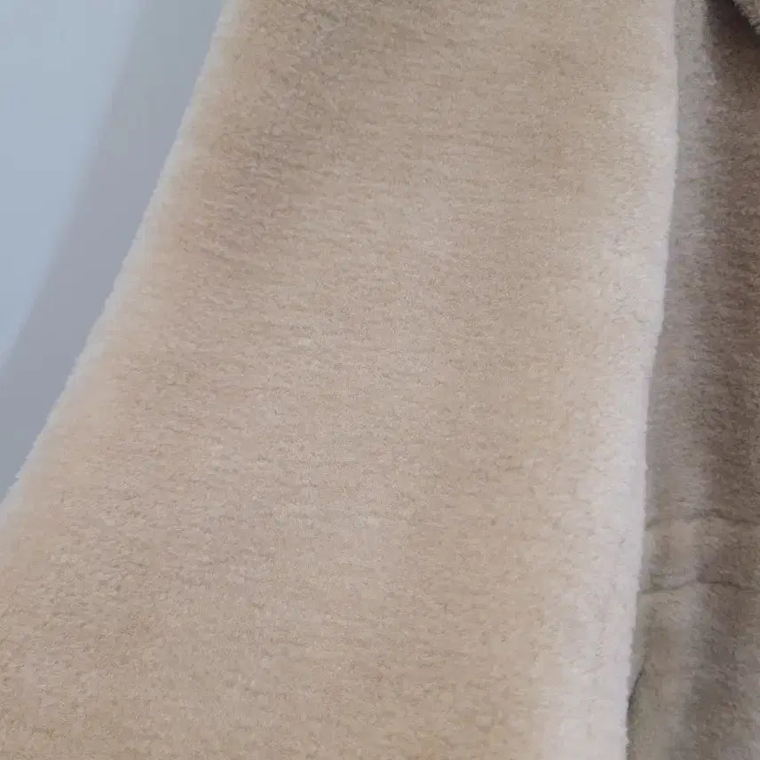 [BUNJANG] Real Lambswool Long Coat / 밍크 트리밍 리얼 양털 롱코트 55~66