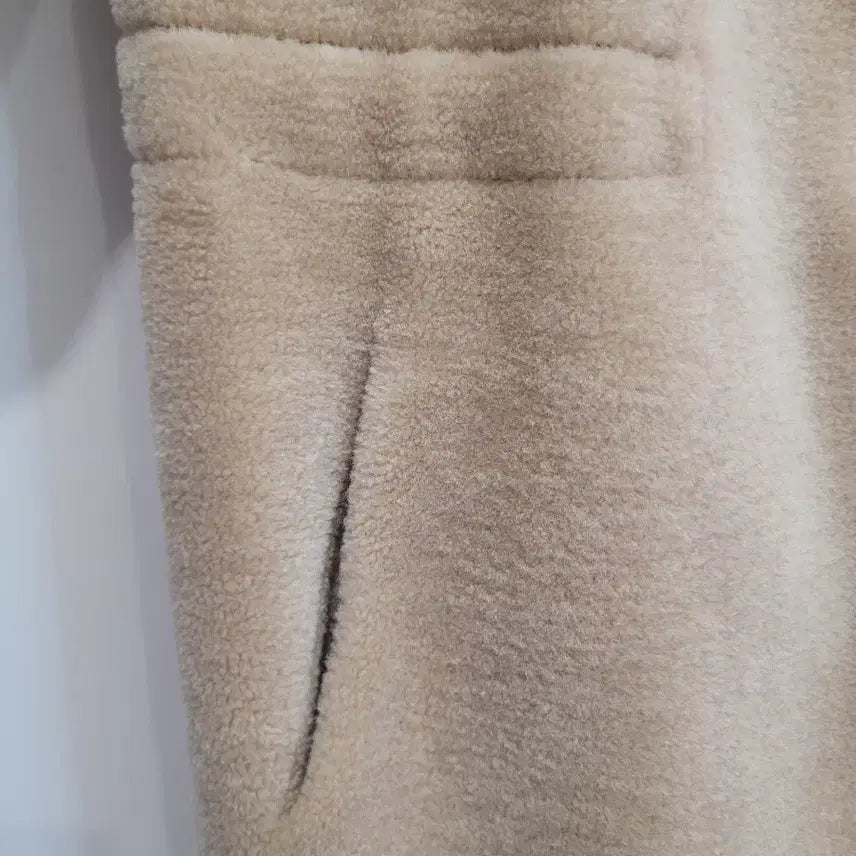 [BUNJANG] Real Lambswool Long Coat / 밍크 트리밍 리얼 양털 롱코트 55~66