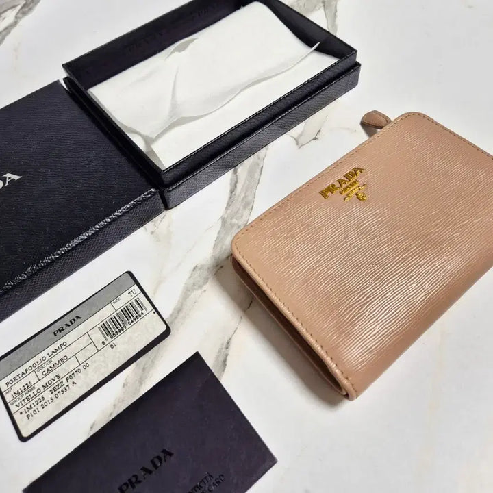 [BUNJANG] Prada Vitello Move Powder Pink Medium Wallet / (정품) 프라다 비텔로무브 중지갑 파우더 핑크
