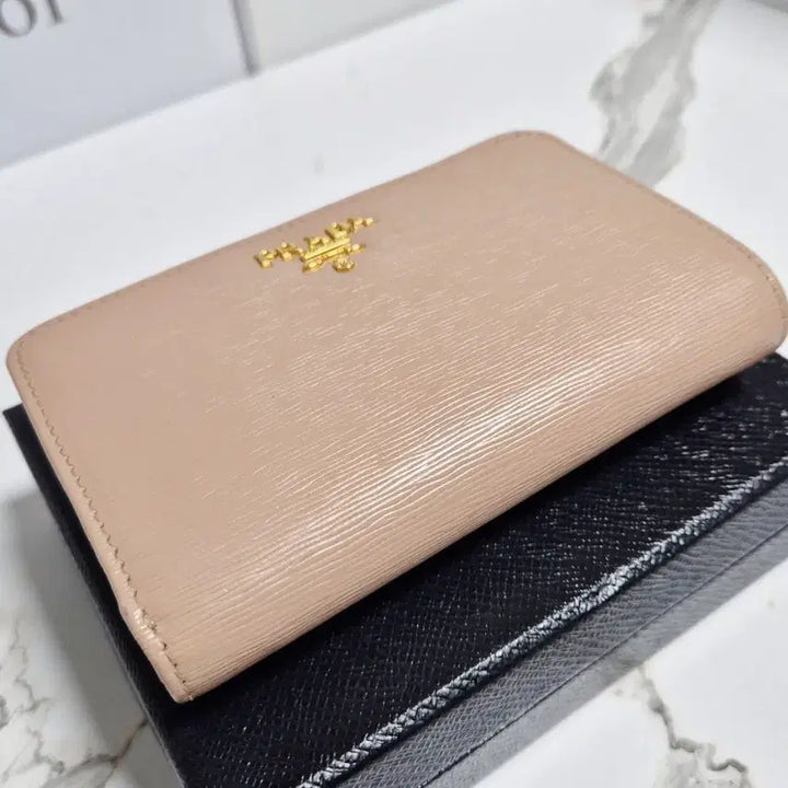 [BUNJANG] Prada Vitello Move Powder Pink Medium Wallet / (정품) 프라다 비텔로무브 중지갑 파우더 핑크