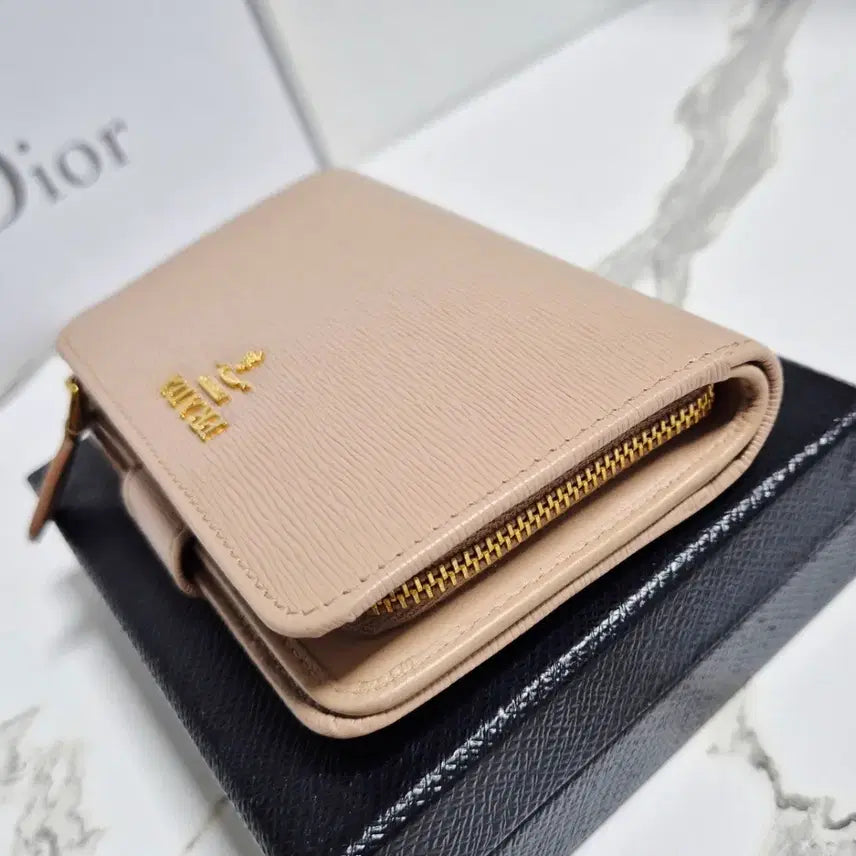 [BUNJANG] Prada Vitello Move Powder Pink Medium Wallet / (정품) 프라다 비텔로무브 중지갑 파우더 핑크