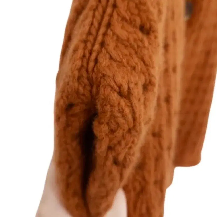 [BUNJANG] Priveil Orange Brown Kate Cardigan Knit / 프리베일 오렌지브라운 케이트 가디건 니트