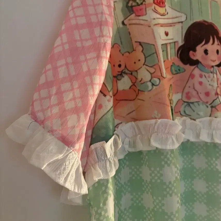 [BUNJANG] Vintage Macaron Short Sleeve T-shirt / 귀여운 마카롱 반팔티 빈티지