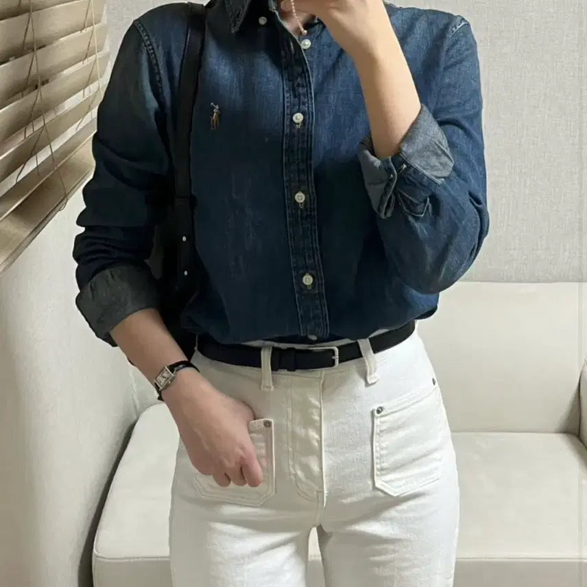 [BUNJANG] Polo Ralph Lauren Classic Fit Denim Shirt / 폴로 랄프 로렌 클래식핏 데님 셔츠