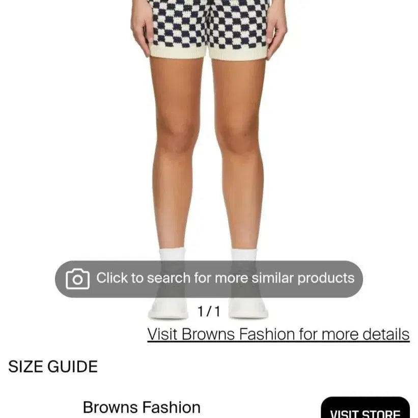 [BUNJANG] SHRIMPS Checkerboard Knit Shorts / 한섬쉬림프 SHRIMPS 체커보드 니트 쇼츠[호칭8]