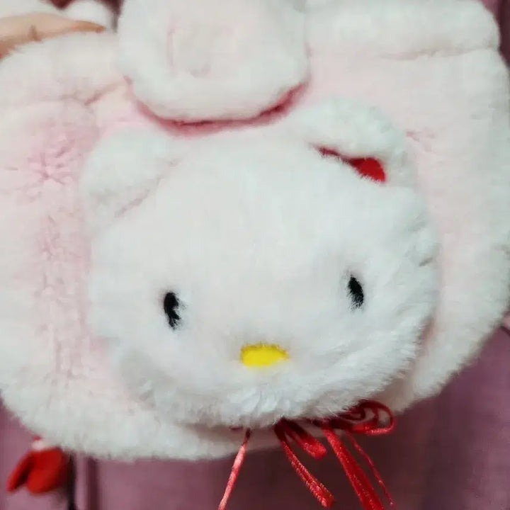 [BUNJANG] Hello Kitty Pink Fur Mini Tote Bag / (단종/희귀템)고전키티 헬로키티 핑크 퍼 미니 토트백 가방