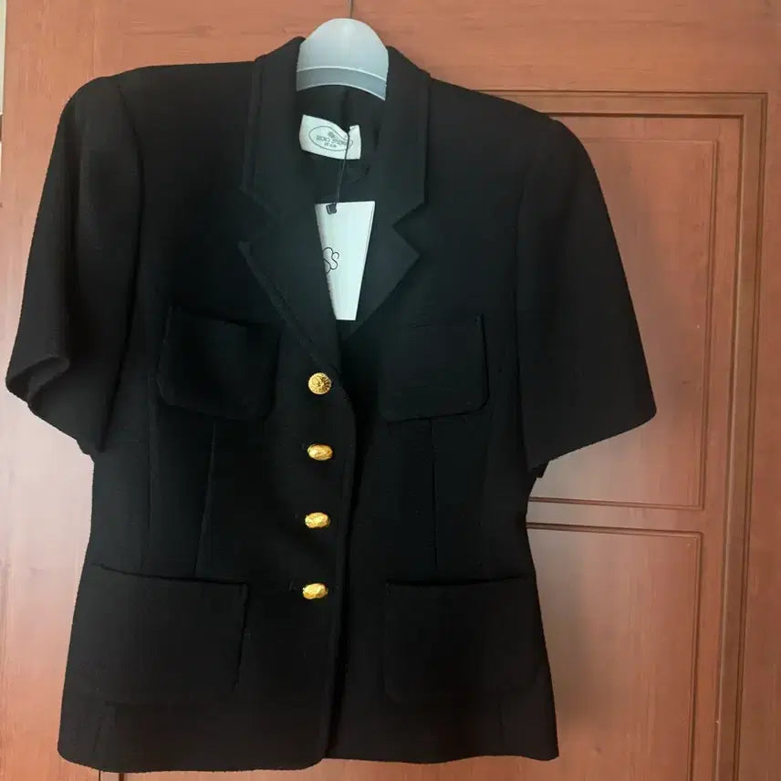 [BUNJANG] Ssong Studio Short Sleeved Tweed Jacket Black / 쏭스튜디오 short sleeved tweed 블랙