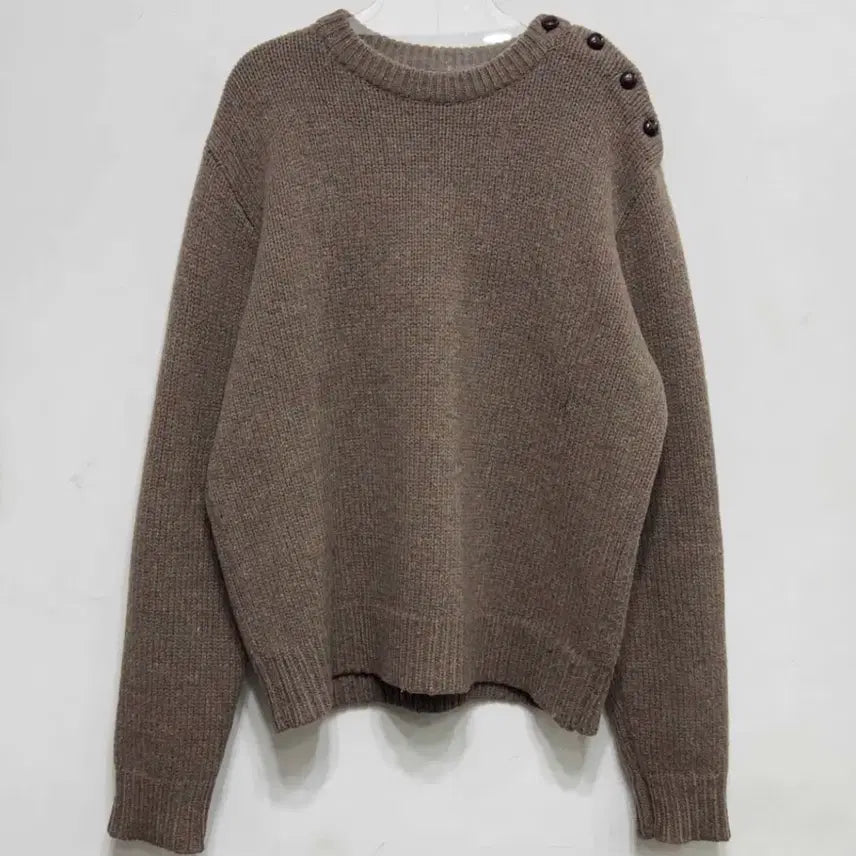 [BUNJANG] Polo Ralph Lauren Lambswool Knit / 90s 폴로 랄프로렌 가죽 패치 램스울 니트