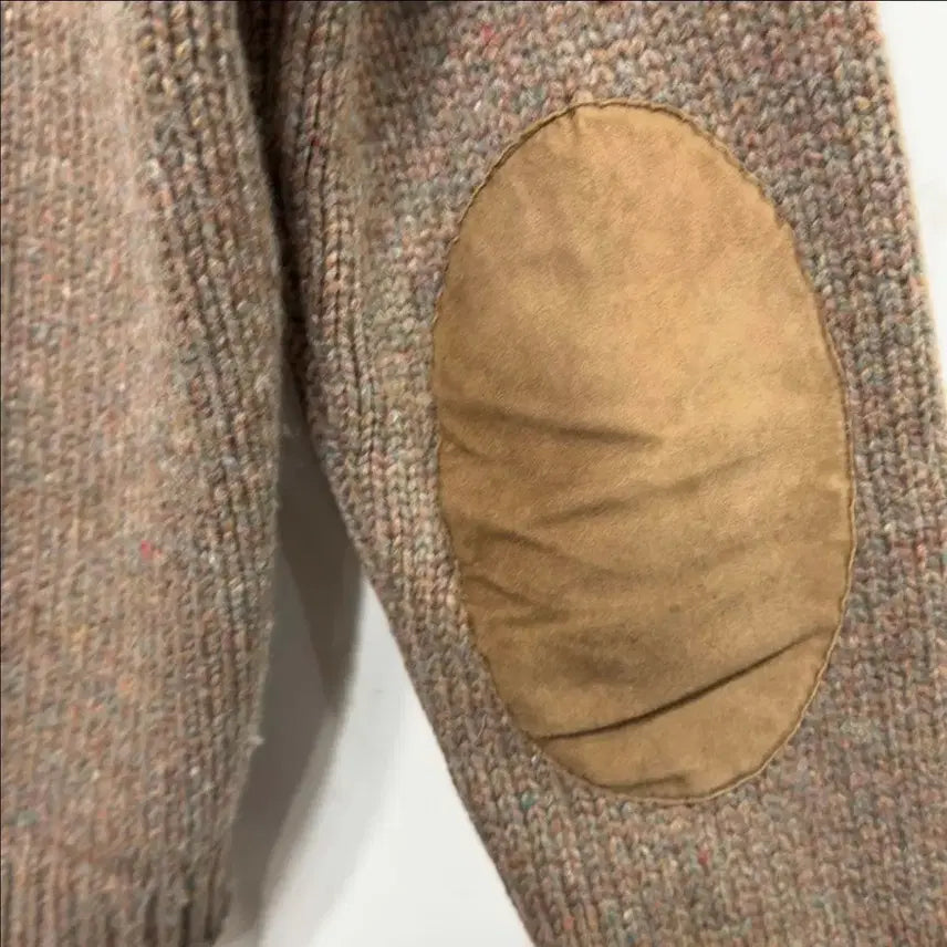 [BUNJANG] Polo Ralph Lauren Lambswool Knit / 90s 폴로 랄프로렌 가죽 패치 램스울 니트