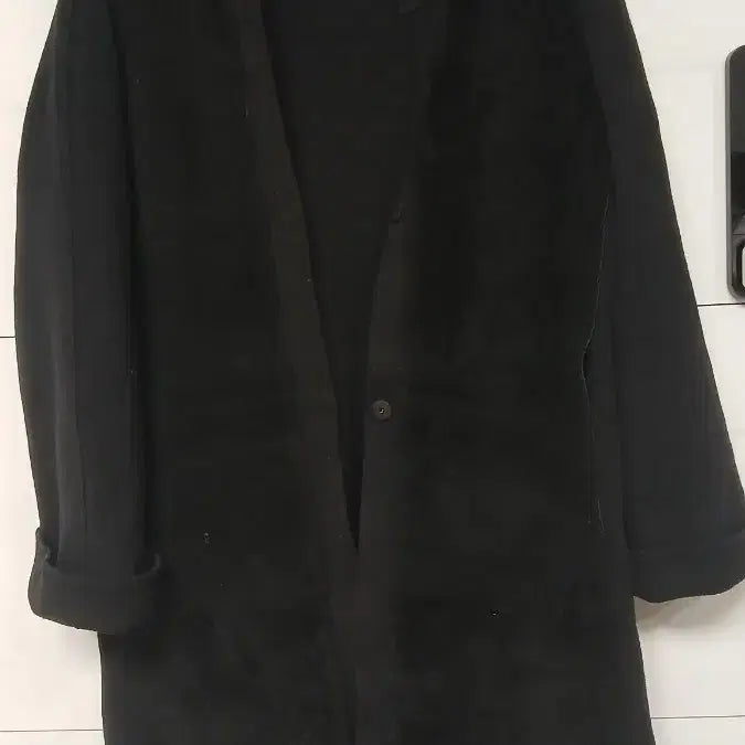 [BUNJANG] LBL Black Long Fur Coat Wool 77 Size / LBL 블랙 퍼 롱 코트 양모  77사이즈  탭실밥한쪽풀림