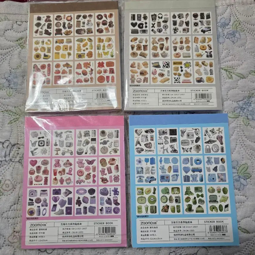 [BUNJANG] Assorted Sticker Book Set / 스티커북 4종 세트 일괄 판매합니다!