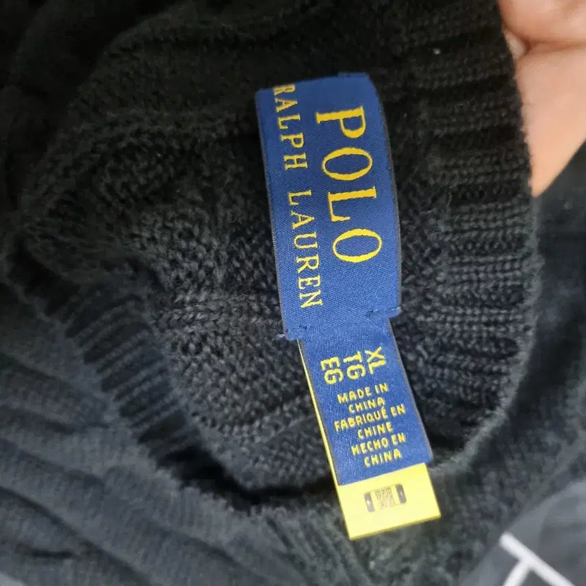 [BUNJANG] Polo Ralph Lauren Black Cable Knit Sweater / xl)폴로 랄프로렌 블랙 꽈배기 니트