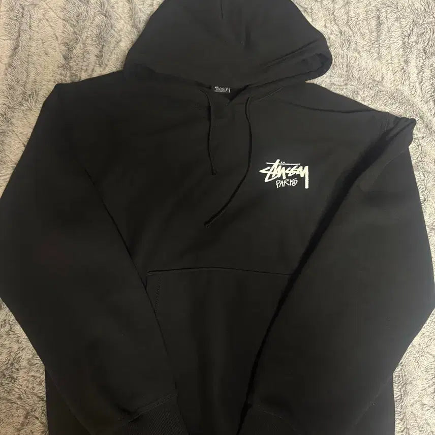 [BUNJANG] Stussy Paris Hoodie XL / 스투시 블랙 파리 후드티 xl