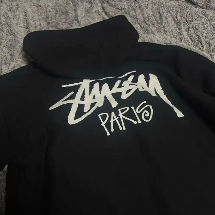 [BUNJANG] Stussy Paris Hoodie XL / 스투시 블랙 파리 후드티 xl