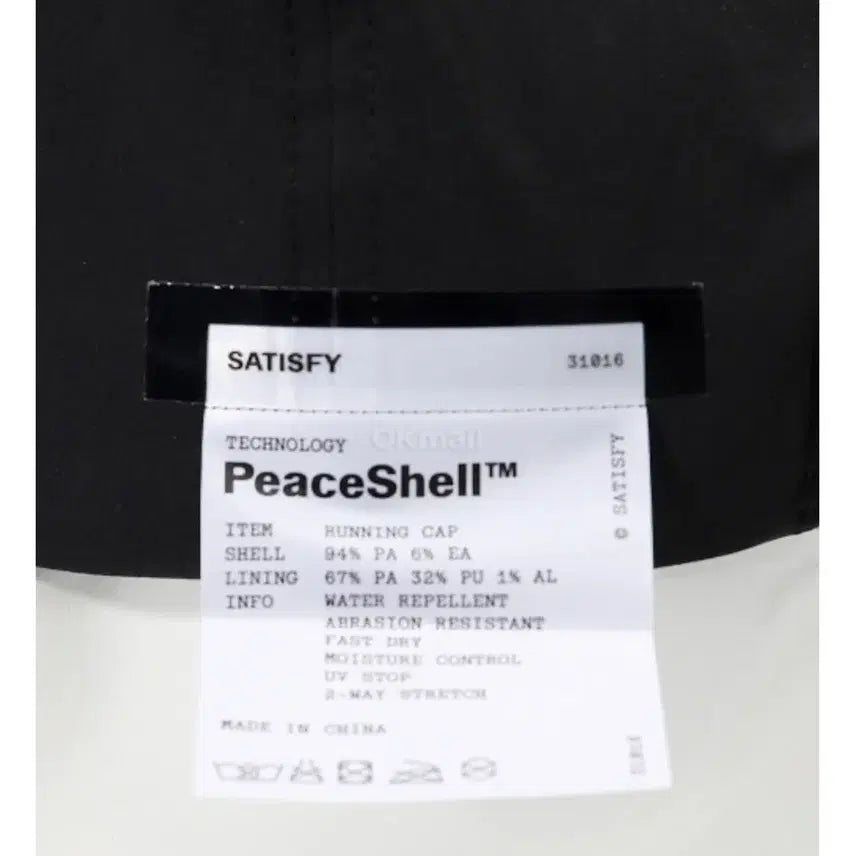 [BUNJANG] SATISFY Peace Shell Running Cap (Black) / [1회실착] SATISFY 새티스파이 피스쉘 러닝캡 (블랙)
