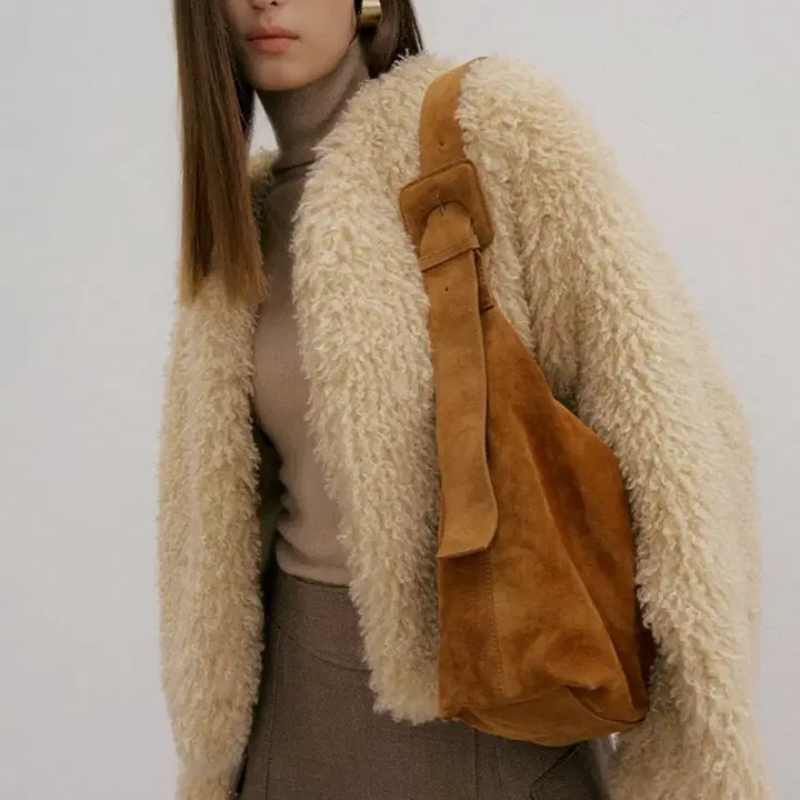 [BUNJANG] Barneys New York Suede Shoulder Bag / 천연스웨이드가방 바니스뉴욕