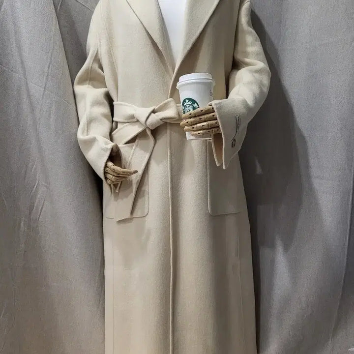 [BUNJANG] Long Wool 90% Coat Handmade Jacket / 택포#새상품 롱 울 90% 코트 핸드메이드 자켓 아우터 자켓 로브