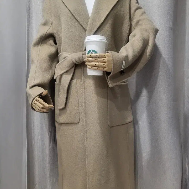 [BUNJANG] Long Wool 90% Coat Handmade Jacket / 택포#새상품 롱 울 90% 코트 핸드메이드 자켓 아우터 자켓 로브