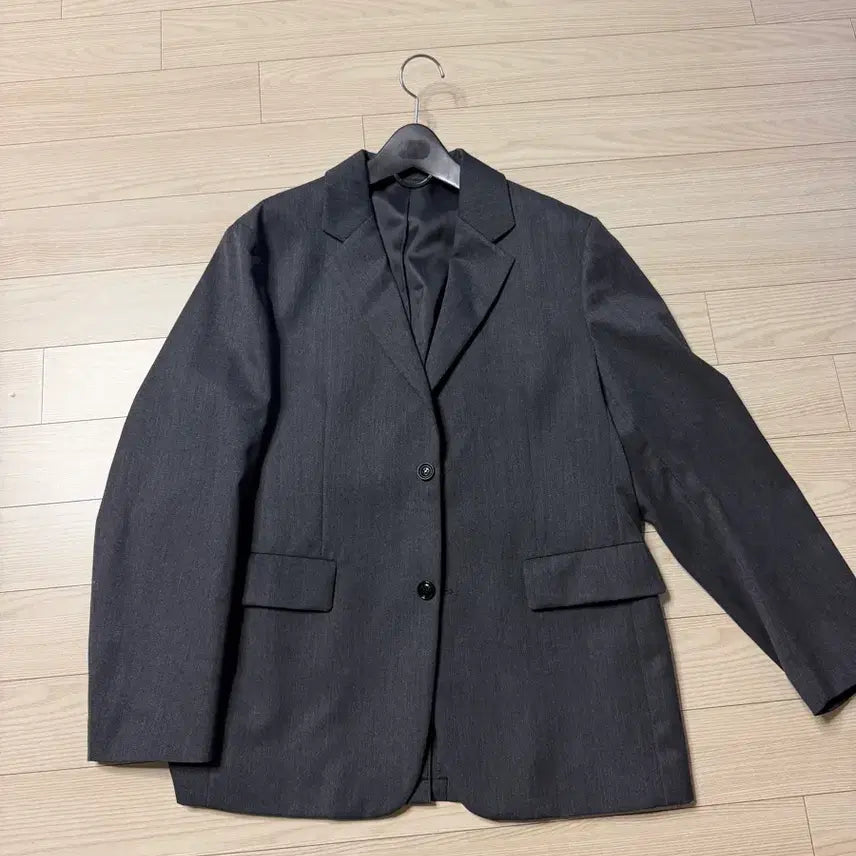 [BUNJANG] BELLEEP 3117 Set-up Jacket Charcoal Gray M / 벨리에 3117 세트업 자켓 차콜 그레이 m