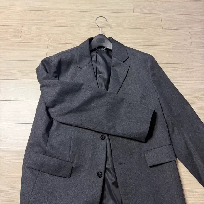 [BUNJANG] BELLEEP 3117 Set-up Jacket Charcoal Gray M / 벨리에 3117 세트업 자켓 차콜 그레이 m
